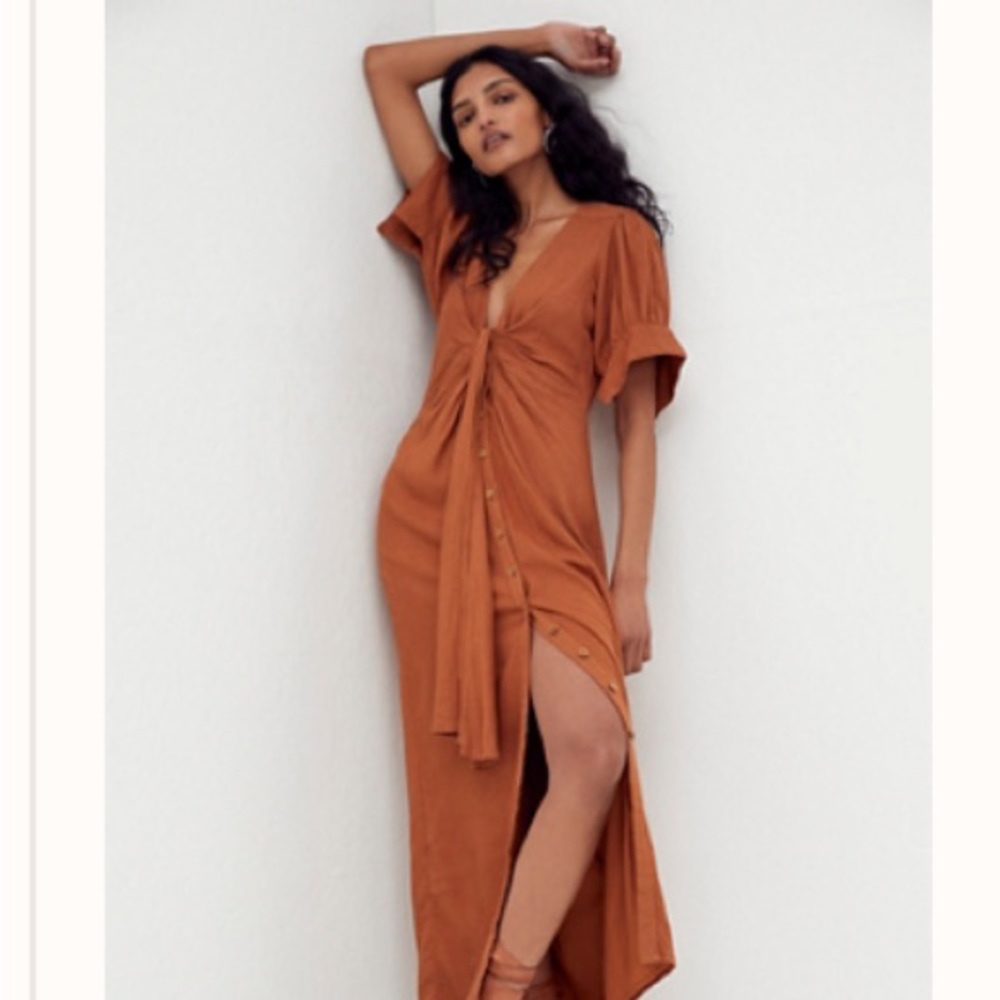 Vintage Summer Midi Dress Free People Fp